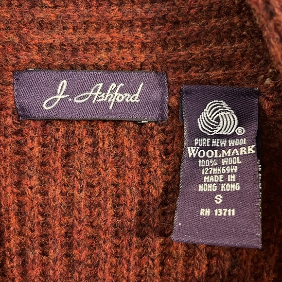 J. Ashford Women's Open Front Cable Knit Cardigan - Picture 3 of 6